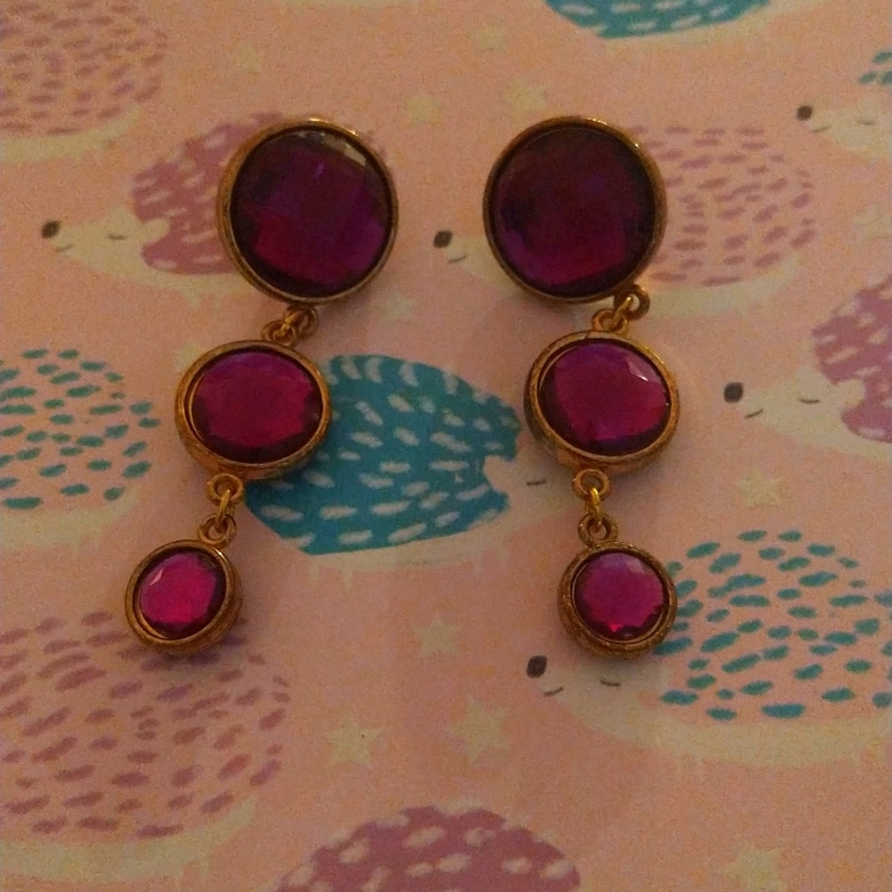 Purple earrings